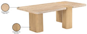 Ravenna Genuine Travertine and Oak Coffee Table in Natural - 99046Travertine-CT