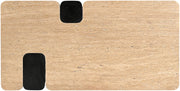 Ravenna Genuine Travertine Top And Oak Wood Base Coffee Table in Natural - 99078Travertine-CT