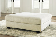 Rawcliffe Parchment Oversized Accent Ottoman - Gate Furniture