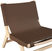 Rawlins Vegan Leather Upholstered Chair in Brown - 33004Brown-C