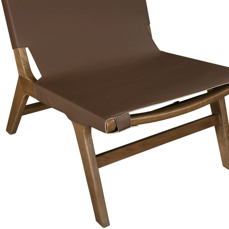Rawlins Vegan Leather Upholstered Chair in Brown - 33006Brown-C