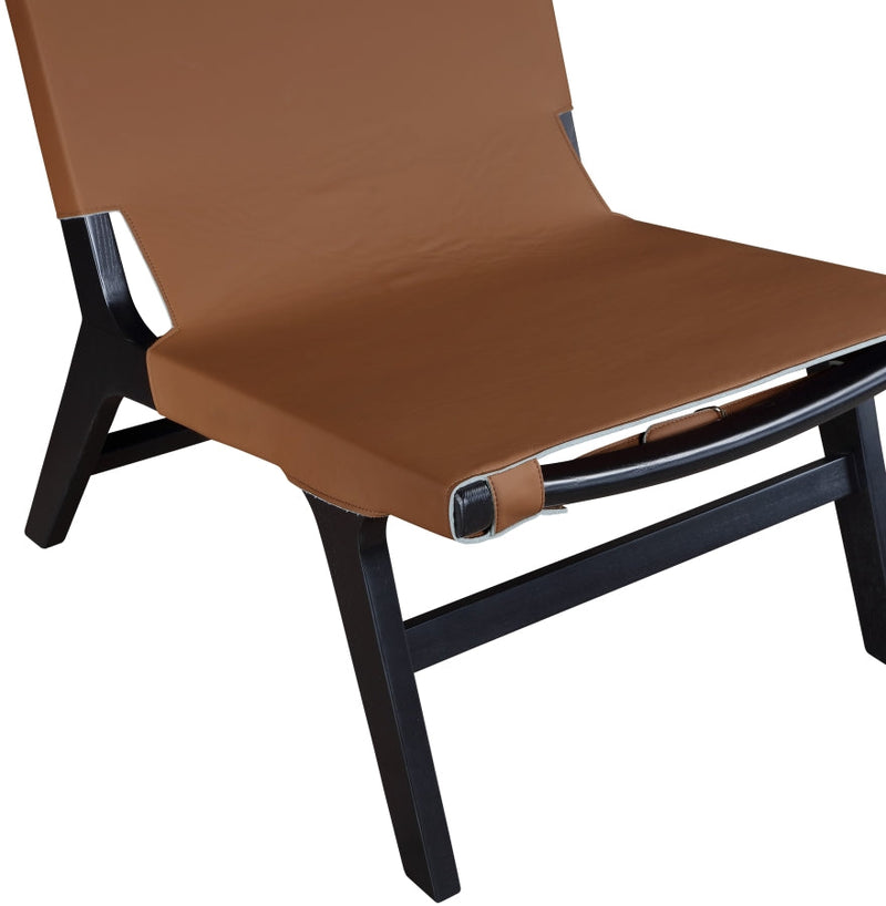 Rawlins Vegan Leather Upholstered Chair in Cognac - 33005Cognac-C