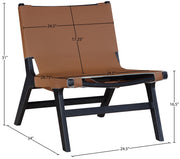 Rawlins Vegan Leather Upholstered Chair in Cognac - 33005Cognac-C