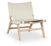 Rawlins Vegan Leather Upholstered Chair in Cream - 33004Cream-C