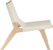 Rawlins Vegan Leather Upholstered Chair in Cream - 33004Cream-C
