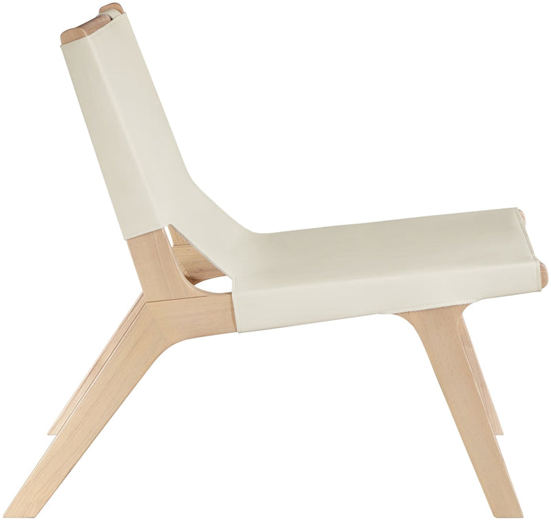 Rawlins Vegan Leather Upholstered Chair in Cream - 33004Cream-C