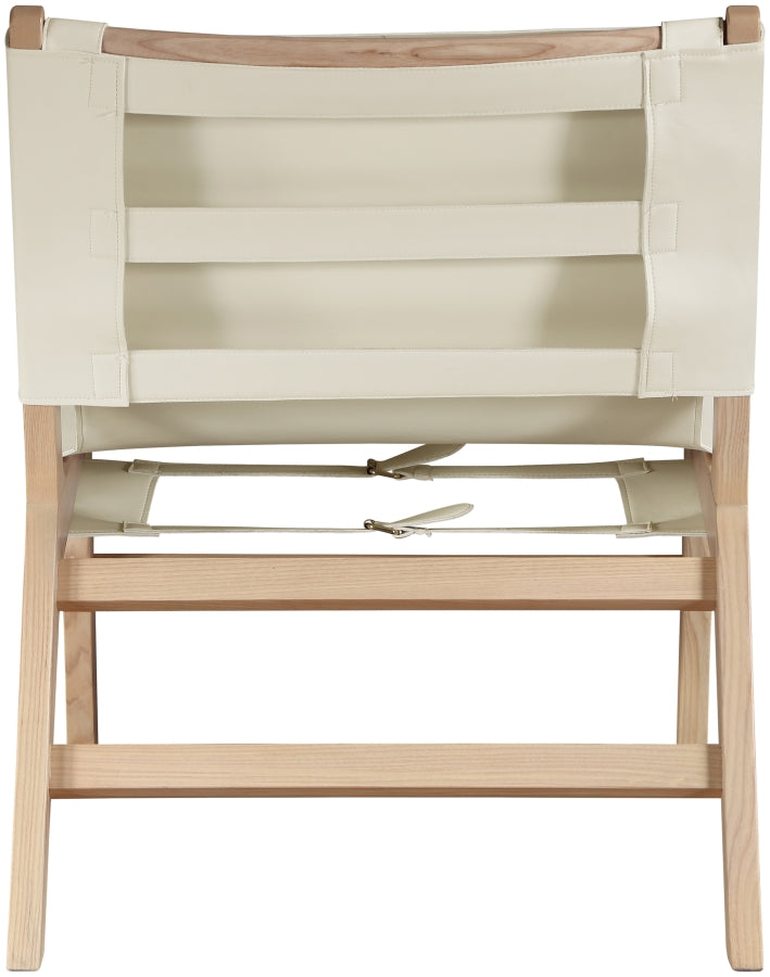 Rawlins Vegan Leather Upholstered Chair in Cream - 33004Cream-C