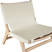 Rawlins Vegan Leather Upholstered Chair in Cream - 33004Cream-C