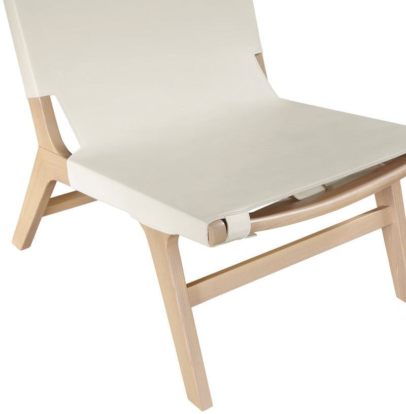 Rawlins Vegan Leather Upholstered Chair in Cream - 33004Cream-C