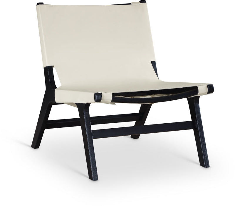 Rawlins Vegan Leather Upholstered Chair in Cream - 33005Cream-C