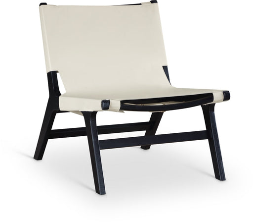 Rawlins Vegan Leather Upholstered Chair in Cream - 33005Cream-C