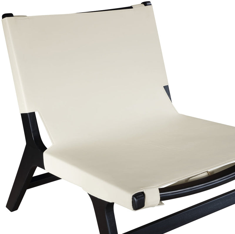 Rawlins Vegan Leather Upholstered Chair in Cream - 33005Cream-C