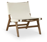 Rawlins Vegan Leather Upholstered Chair in Cream - 33006Cream-C