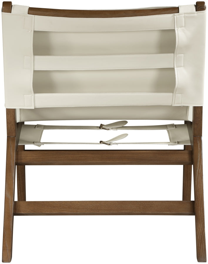 Rawlins Vegan Leather Upholstered Chair in Cream - 33006Cream-C