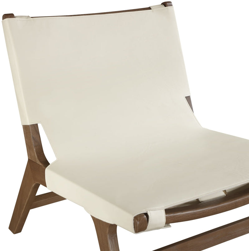 Rawlins Vegan Leather Upholstered Chair in Cream - 33006Cream-C