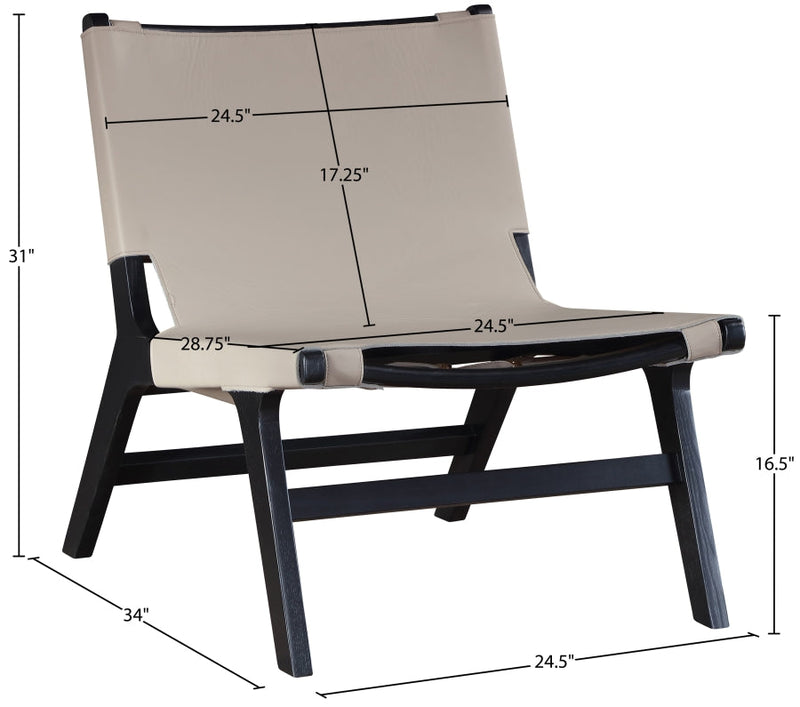 Rawlins Vegan Leather Upholstered Chair in Taupe - 33005Taupe-C