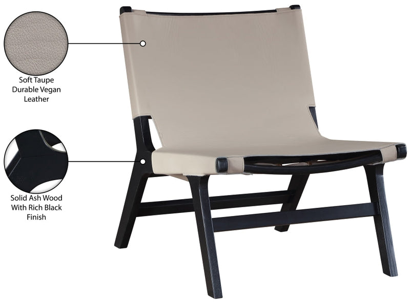 Rawlins Vegan Leather Upholstered Chair in Taupe - 33005Taupe-C