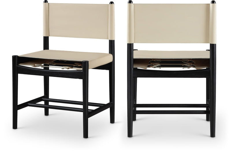 Rawlins Vegan Leather Upholstered Dining Chair in Beige, Set of 2 - 11012Beige-C