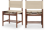 Rawlins Vegan Leather Upholstered Dining Chair in Beige, Set of 2 - 11013Beige-C