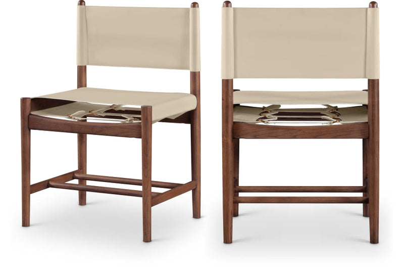 Rawlins Vegan Leather Upholstered Dining Chair in Beige, Set of 2 - 11013Beige-C