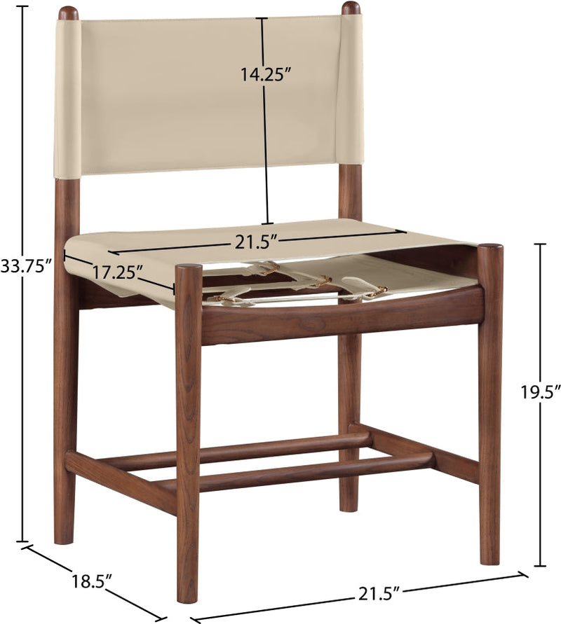 Rawlins Vegan Leather Upholstered Dining Chair in Beige, Set of 2 - 11013Beige-C