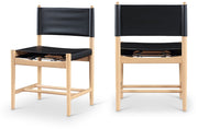 Rawlins Vegan Leather Upholstered Dining Chair in Black, Set of 2 - 11011Black-C