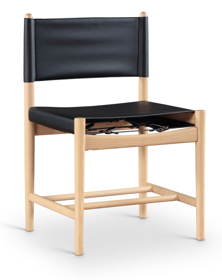 Rawlins Vegan Leather Upholstered Dining Chair in Black, Set of 2 - 11011Black-C