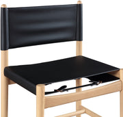 Rawlins Vegan Leather Upholstered Dining Chair in Black, Set of 2 - 11011Black-C