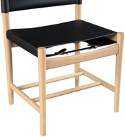 Rawlins Vegan Leather Upholstered Dining Chair in Black, Set of 2 - 11011Black-C