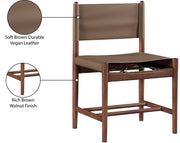 Rawlins Vegan Leather Upholstered Dining Chair in Brown, Set of 2 - 11013Brown-C