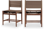 Rawlins Vegan Leather Upholstered Dining Chair in Brown, Set of 2 - 11013Brown-C