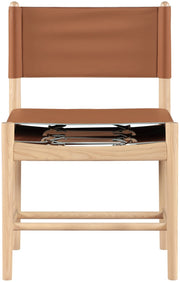Rawlins Vegan Leather Upholstered Dining Chair in Cognac, Set of 2 - 11011Cognac-C