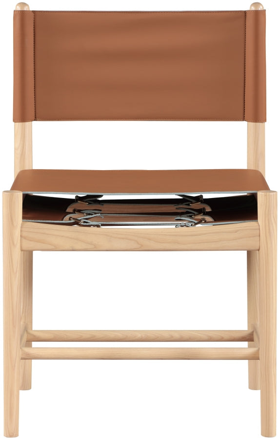 Rawlins Vegan Leather Upholstered Dining Chair in Cognac, Set of 2 - 11011Cognac-C