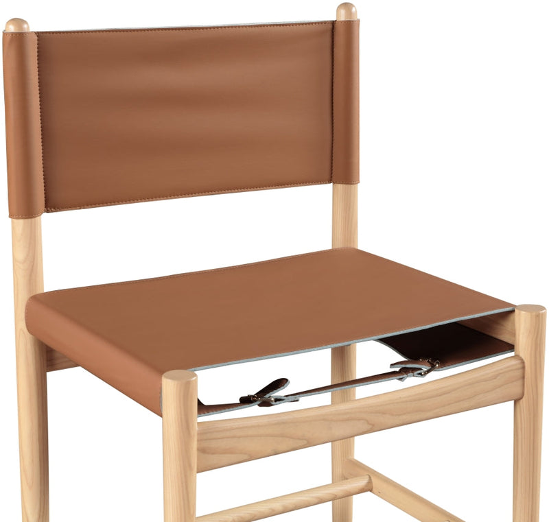 Rawlins Vegan Leather Upholstered Dining Chair in Cognac, Set of 2 - 11011Cognac-C