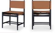 Rawlins Vegan Leather Upholstered Dining Chair in Cognac, Set of 2 - 11012Cognac-C