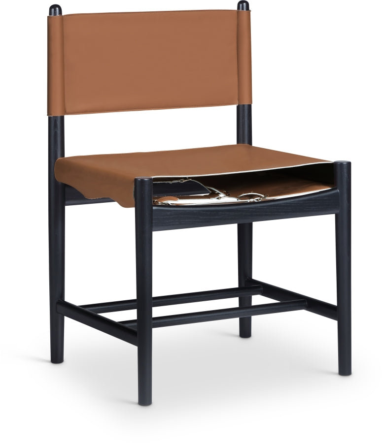 Rawlins Vegan Leather Upholstered Dining Chair in Cognac, Set of 2 - 11012Cognac-C