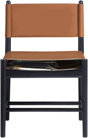 Rawlins Vegan Leather Upholstered Dining Chair in Cognac, Set of 2 - 11012Cognac-C