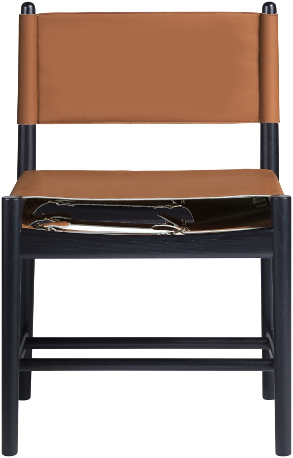 Rawlins Vegan Leather Upholstered Dining Chair in Cognac, Set of 2 - 11012Cognac-C