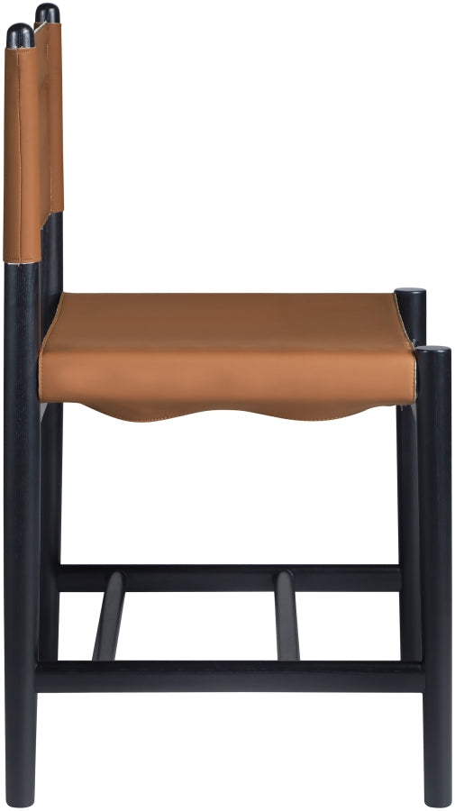 Rawlins Vegan Leather Upholstered Dining Chair in Cognac, Set of 2 - 11012Cognac-C