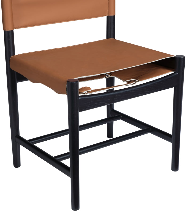 Rawlins Vegan Leather Upholstered Dining Chair in Cognac, Set of 2 - 11012Cognac-C