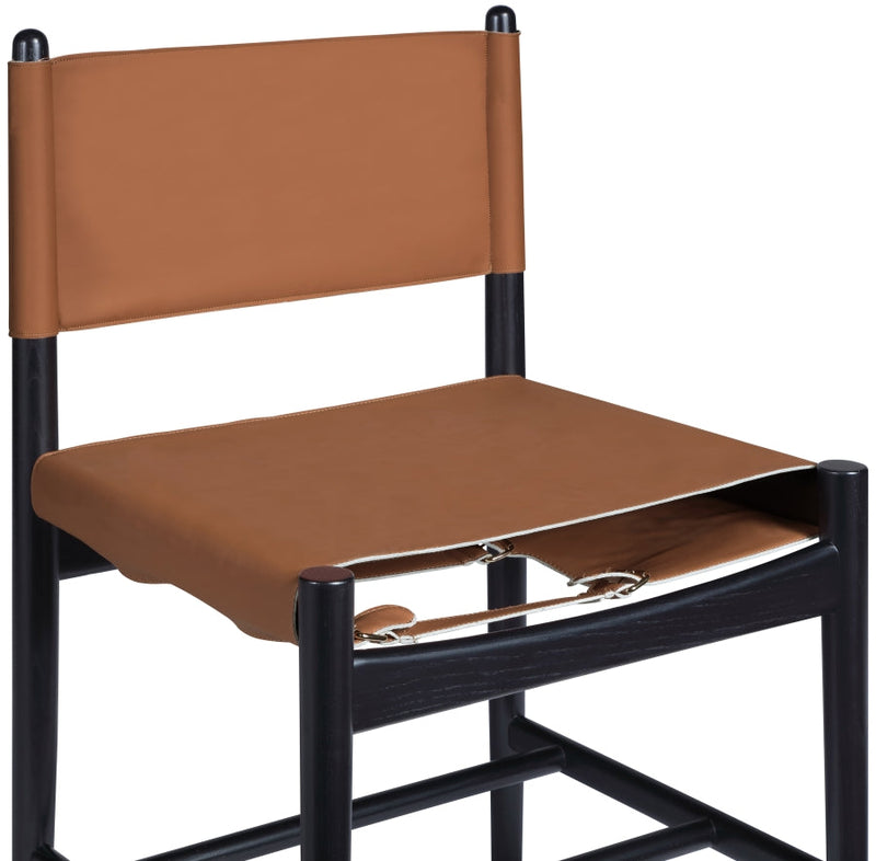 Rawlins Vegan Leather Upholstered Dining Chair in Cognac, Set of 2 - 11012Cognac-C