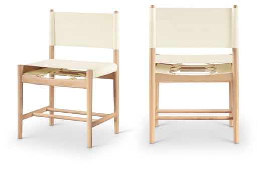 Rawlins Vegan Leather Upholstered Dining Chair in Cream, Set of 2 - 11011Cream-C
