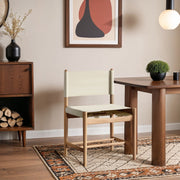 Rawlins Vegan Leather Upholstered Dining Chair in Cream, Set of 2 - 11011Cream-C