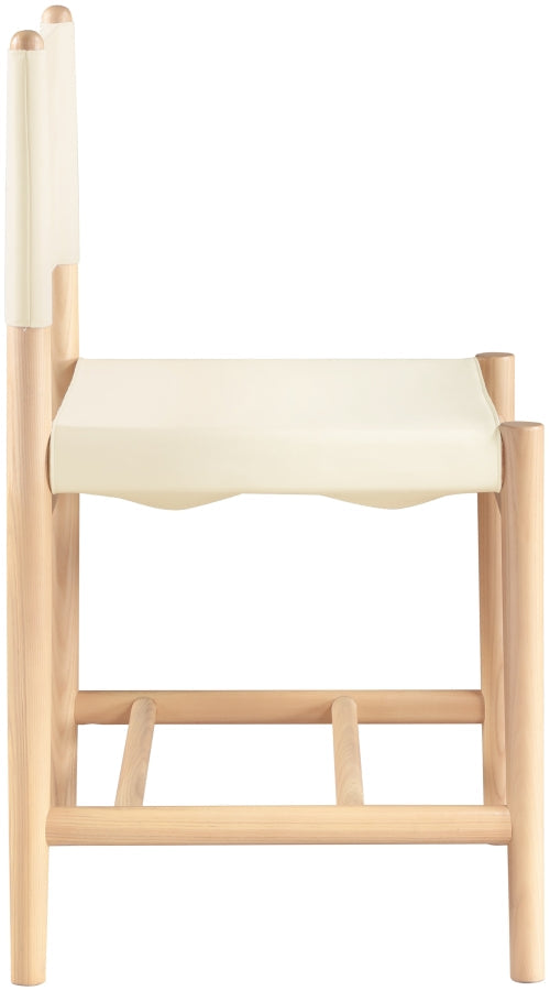 Rawlins Vegan Leather Upholstered Dining Chair in Cream, Set of 2 - 11011Cream-C