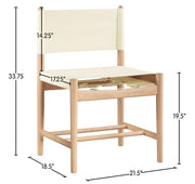 Rawlins Vegan Leather Upholstered Dining Chair in Cream, Set of 2 - 11011Cream-C
