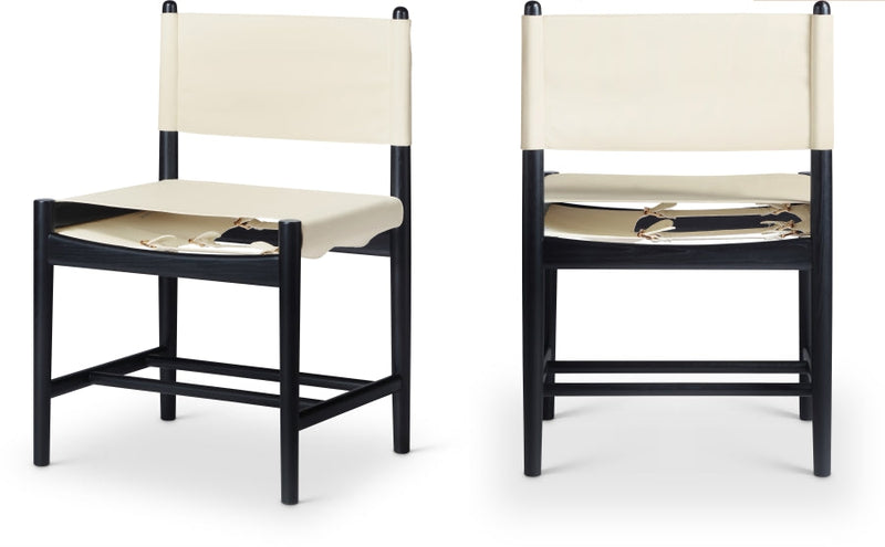 Rawlins Vegan Leather Upholstered Dining Chair in Cream, Set of 2 - 11012Cream-C