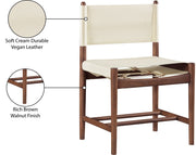 Rawlins Vegan Leather Upholstered Dining Chair in Cream, Set of 2 - 11013Cream-C