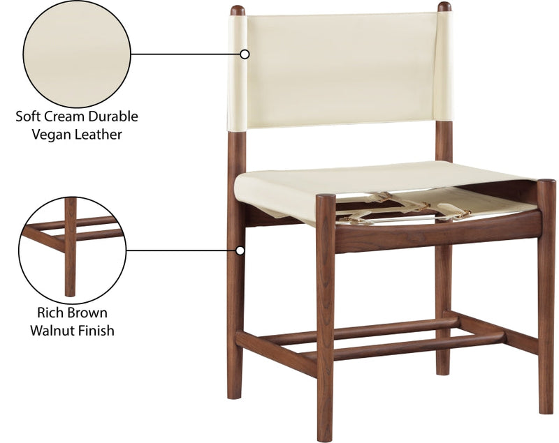 Rawlins Vegan Leather Upholstered Dining Chair in Cream, Set of 2 - 11013Cream-C