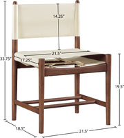 Rawlins Vegan Leather Upholstered Dining Chair in Cream, Set of 2 - 11013Cream-C