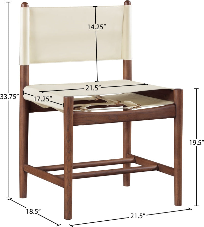 Rawlins Vegan Leather Upholstered Dining Chair in Cream, Set of 2 - 11013Cream-C